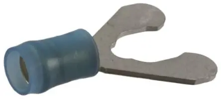 Produktfoto 1 von TE Connectivity PIDG Blau Isoliert Gabelkabelschuh B. 15.88mm, M6 Nylon 16 AWG 14 AWG