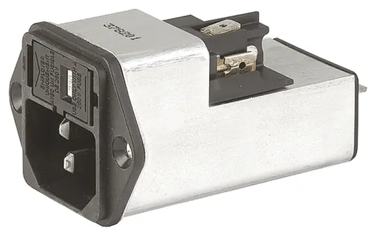 Produktfoto 1 von Schurter 4A C14 IEC-Steckverbinder Stecker 5 x 20 mm Sicherung, 250V ac, Schraubanschlussklemme Schnellverbindung, 12