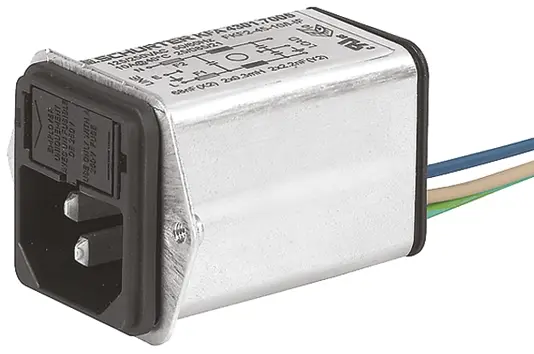 Produktfoto 1 von Schurter 2A C14 IEC-Steckverbinder Stecker 5 x 20 mm Sicherung, 250V ac, Schraubanschlussklemme Schnellverbindung