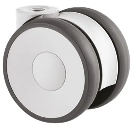 Produktfoto 1 von Tente Drehbar Rolle, Rad ø 75 mm, 80 kg, Ges H. 75 mm, Rad B. 54 mm, Polyurethan