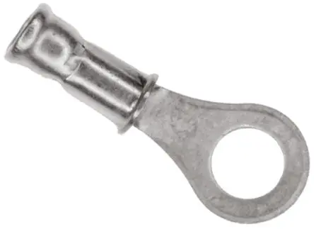 Produktfoto 1 von TE Connectivity DIAMOND GRIP Ringkabelschuh, Unisoliert 26 AWG, 22 AWG max.AWG, aussen ø 5.16 mm, innen ø 3.02 mm, M2.5