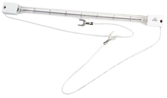 Produktfoto 1 von RS PRO Infrarotlampe, Klar, 1000 W, SK15, 230 V, 350 mm lang, 10mm Ø