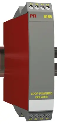 PR Electronics Serie 6185A Schleifengespeister Isolator, Strom / Strom DIN-Hutschiene, DNV GL, EU RO Marine, Zone, EAC,