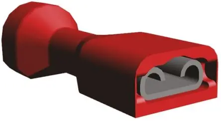 Produktfoto 1 von TE Connectivity Ultra-Fast .187 Flachsteckhülse, Rot, Isoliert, 4.75 x 0.81 mm, Buchse, 22 AWG min, 18 AWG