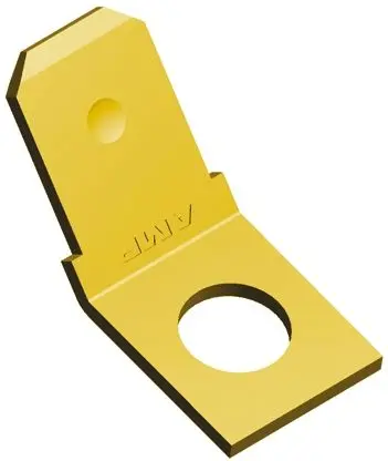Produktfoto 1 von TE Connectivity FASTON .250 Flachsteckhülse, Gelb, Unisoliert, 6.35 x 0.81 mm, Stecker
