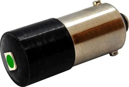 Produktfoto 1 von Oxley Leuchtmelder Grün Single Chip, 12V ac/dc, 60 V ac/dc, Ø 10 mm x 25.5 mm, Sockel BA9 340mcd
