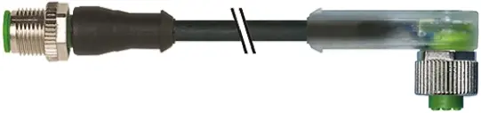 Produktfoto 1 von Murrelektronik Limited 7000, 4-polig Sensor-Betätigungselementkabel, Rechtwinklig Stecker 4 / Gerade Buchse, Länge 2 m