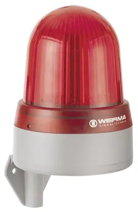 Produktfoto 1 von Werma 433 LED Blitz-Licht Alarm-Leuchtmelder Rot / 108dB, 10 → 48 V ac/dc