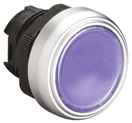 Produktfoto 1 von Lovato Platinum Drucktastenkopf Ø 22 mm, Blau Federrückstellung Rund Rund Kunststoff, IP66