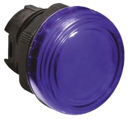 Produktfoto 1 von Lovato Platinum chromed plastic 22mm Meldeleuchtenkopf, Adapter, Blau IP69K, IP67, IP66