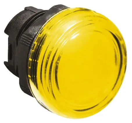 Produktfoto 1 von Lovato Platinum Meldeleuchtenkopf, Tafelausschnitt-Ø 22 mm, Gelb Rund IP69K, IP40, IP66