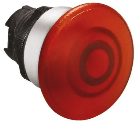 Produktfoto 1 von Lovato Platinum Drucktastenkopf Ø 22 mm, Rot Federrückstellung Pilzkopf Rund Kunststoff, IP66