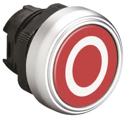 Produktfoto 1 von Lovato Platinum Drucktastenkopf Ø 22 mm, Rot Federrückstellung Rund Rund Kunststoff, IP66