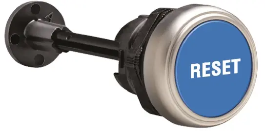 Produktfoto 1 von Lovato Platinum Drucktastenkopf Ø 22 mm, Blau Federrückstellung Rund Rund Kunststoff, IP66
