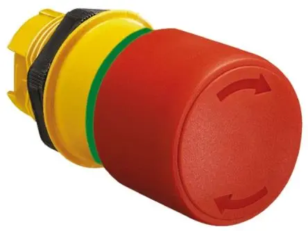 Produktfoto 1 von Lovato Platinum Not-Aus-Drucktaster, Ø 22 mm IP40, IP69K, IP66, Drehfreigabe