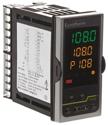 Produktfoto 1 von Eurotherm Piccolo P108 PID Temperaturregler Panel, 3 x Relais Ausgang 24V ac/dc Ein-Aus