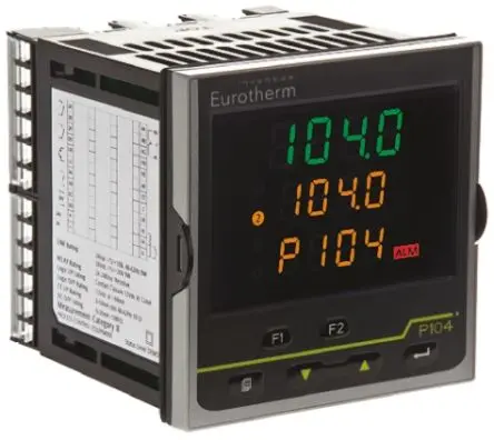 Produktfoto 1 von Eurotherm Piccolo P104 PID Temperaturregler Panel, 3 x Relais Ausgang/ Thermoelement Eingang 24V ac/dc Ein-Aus