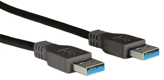 Produktfoto 1 von Roline Stecker USB-Kabel, USB Typ A Stecker / USB Typ A, 1.8 m USB 3.0 Schwarz