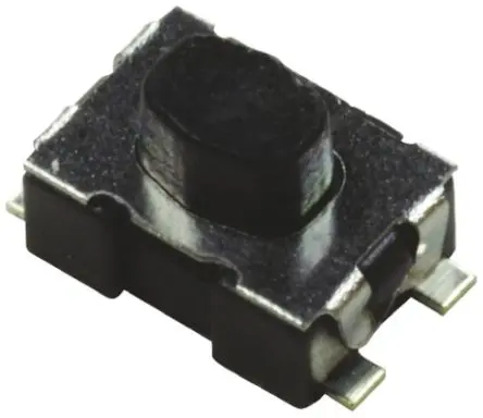 Produktfoto 1 von C & K Taster SPST Oben, SMD 50mA Tastend 0.5 mm Schwarz Oberfläche B. 2.8mm L. 4.6 mm