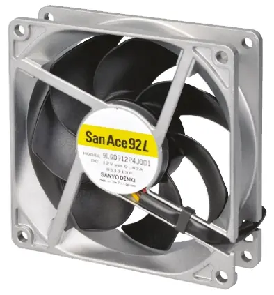 Produktfoto 1 von Sanyo Denki San Ace 9LG DC-Axiallüfter, Kugellager, 24 V dc / 2.64W, 92 x 92 x 25mm, 3850U/min, 101m³/h