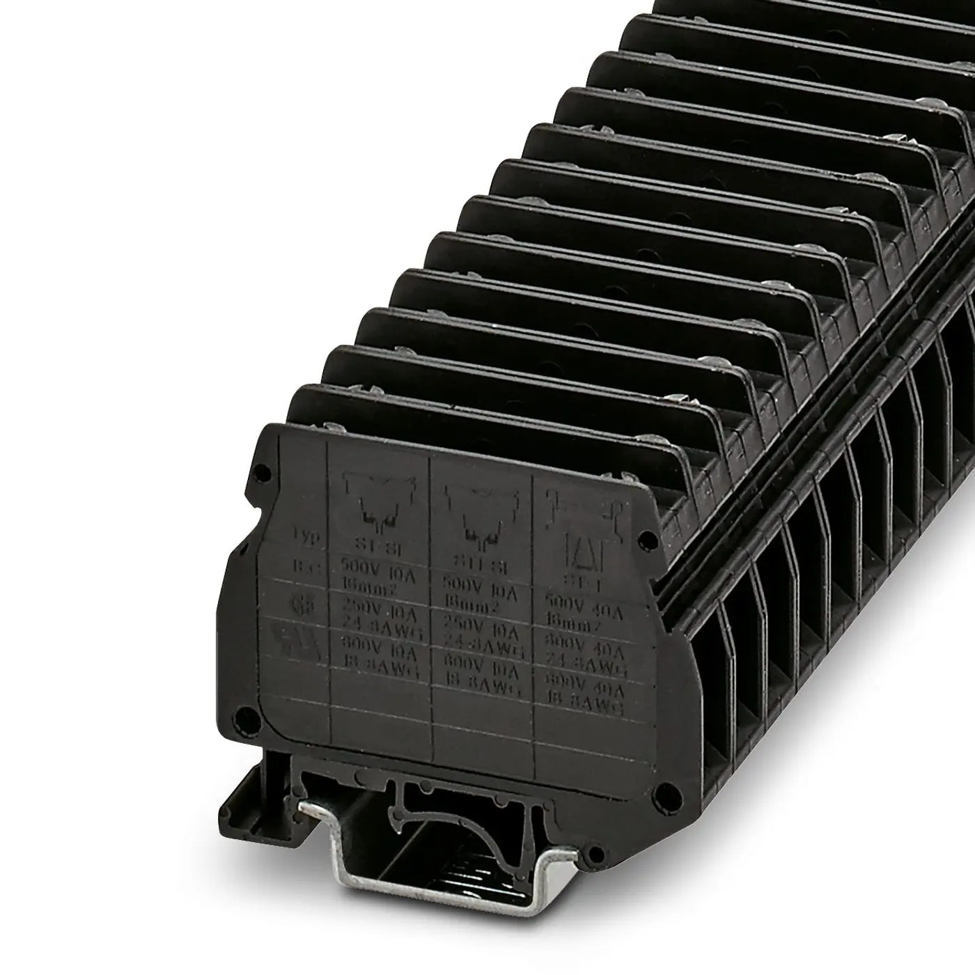 Produktfoto 1 von Phoenix Contact USIG Modularer Sicherungs-Anschlussklemmenblock 1 Schwarz, 0.5mm², 16 mm², 500V Schraubbefestigung