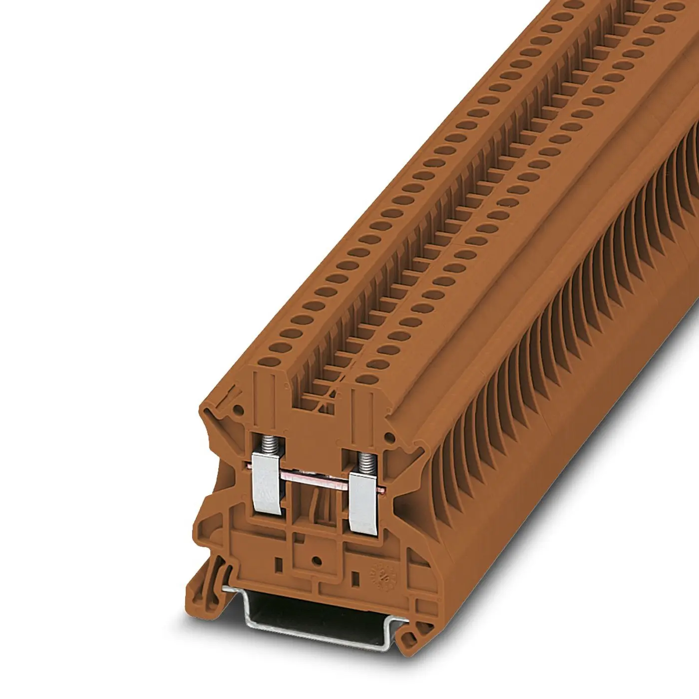 Produktfoto 1 von Phoenix Contact UT 2.5 BN Anschlussklemmenblock für Durchkontaktierung 1 Braun, 2.5mm², 1000V Schraubbefestigung
