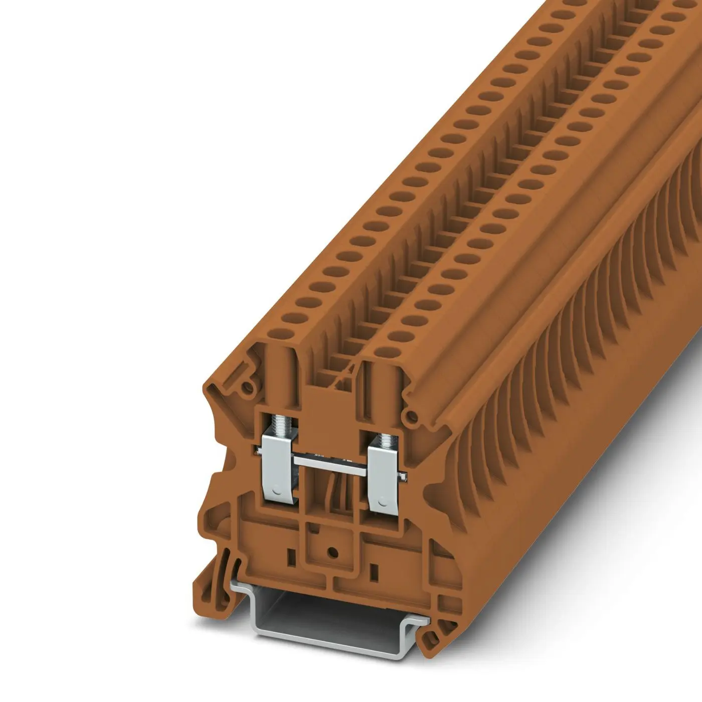 Produktfoto 1 von Phoenix Contact UT 4 BN Anschlussklemmenblock für Durchkontaktierung 1 Braun, 4mm², 1kV Schraubbefestigung IECEx, ATEX