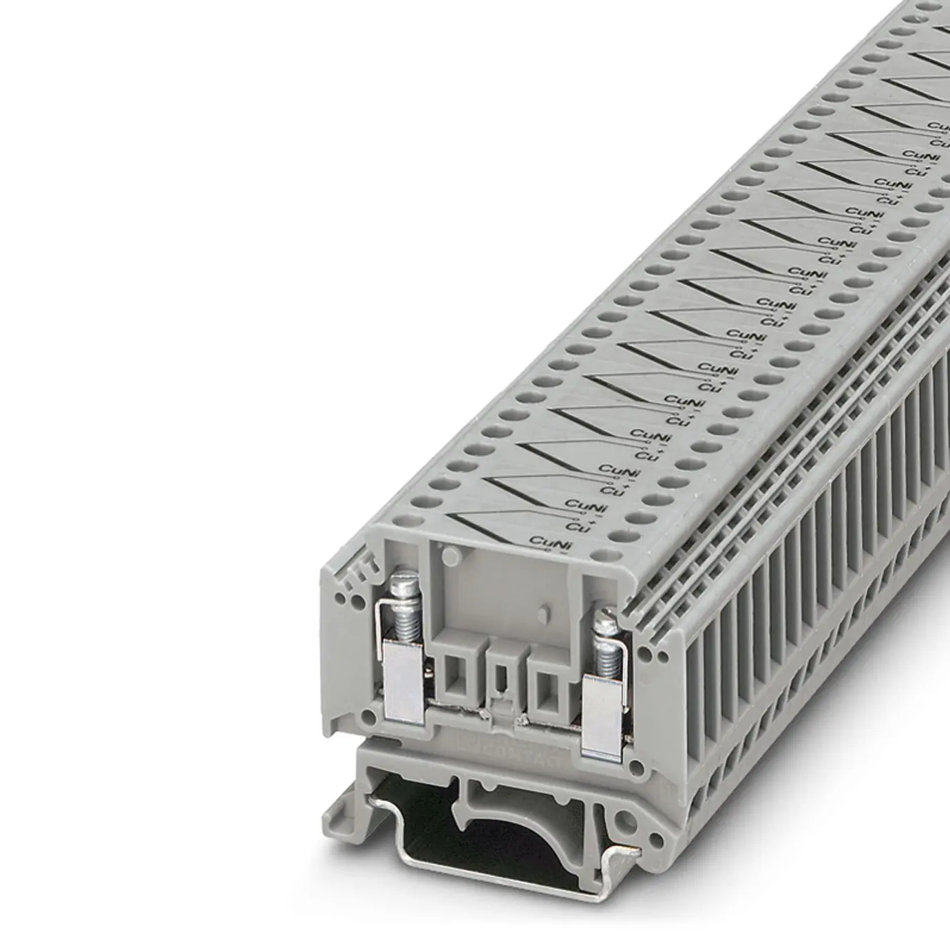 Produktfoto 1 von Phoenix Contact MTKD-NICR/NI EX Thermoelektrischer Spannungs-Anschlussklemmenblock 1 Grau, 0.2 to 4 mm², 400 V