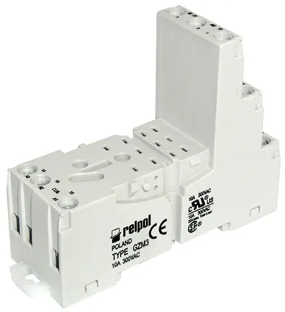 Produktfoto 1 von Relpol Relaissockel zur Verwendung mit Relais Serie R3N, 14 -Kontakt, DIN-Hutschiene, 300V ac