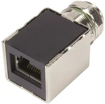 Produktfoto 1 von HARTING, Gerade Har-speed M12 Rundsteckverbinder Adapter 8 M12 Stecker 8 Buchse