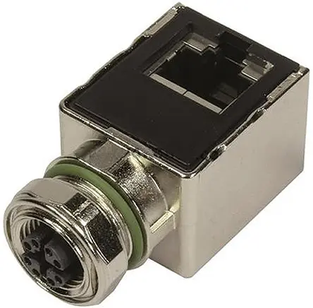 Produktfoto 1 von HARTING, gewinkelt Rundsteckverbinder Adapter 8 M12 Stecker 8 Buchse