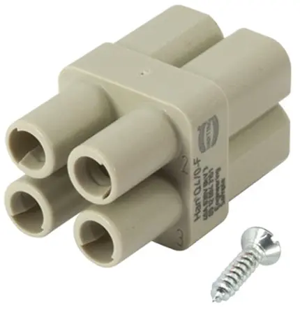 Produktfoto 1 von HARTING Han-Modular Industrie-Steckverbinder Kontakteinsatz, 3/0-polig 40A Buchse, Crimp