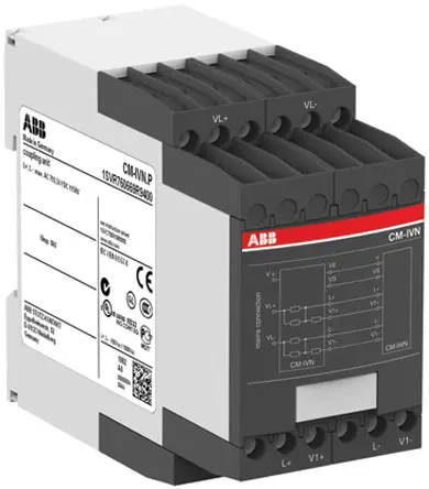 Produktfoto 1 von ABB CM-IVN Überwachungsrelais 0 → 1000 V dc, 0 → 690V ac DIN-Schienen