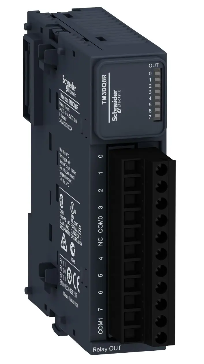 Produktfoto 1 von Schneider Electric TM3 SPS-E/A Modul für Modicon M221, Modicon M241, Modicon M251 / 8 x Relais Ausgang 2 A