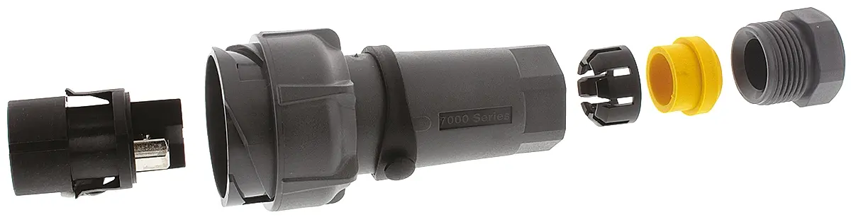 Produktfoto 1 von Bulgin Buccaneer 7000 42 Standard Rundsteckverbinder Stecker 2-polig Stecker 25A Kabel IP66, IP68, IP69K