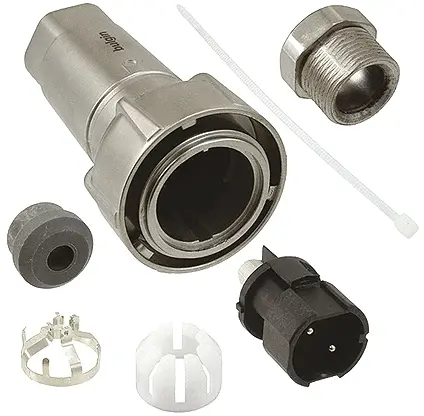 Produktfoto 1 von Bulgin 7000 42 Rundsteckverbinder Stecker 2-polig Stecker 25A Kabel IP66, IP68, IP69K