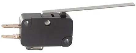 Produktfoto 1 von Omron Mikroschalter Scharnierhebel lang-Betätiger Schnellverbindung, 1-poliger Wechsler, 250 V ac, 15A IP40 200g -25 °C