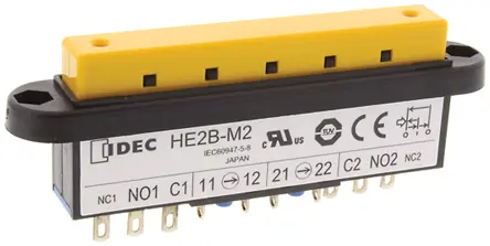 Produktfoto 1 von Idec HE2B Sicherheitsfreigabeschalter, SPST, IP40, Silikongummi, 3, T. 27.7 mm, B. 87 mm, L. 16 mm