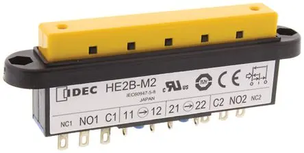 Produktfoto 1 von Idec HE2B Sicherheitsfreigabeschalter, SPST, IP40, Silikongummi, 3, T. 27.7 mm, B. 87mm, L. 16 mm