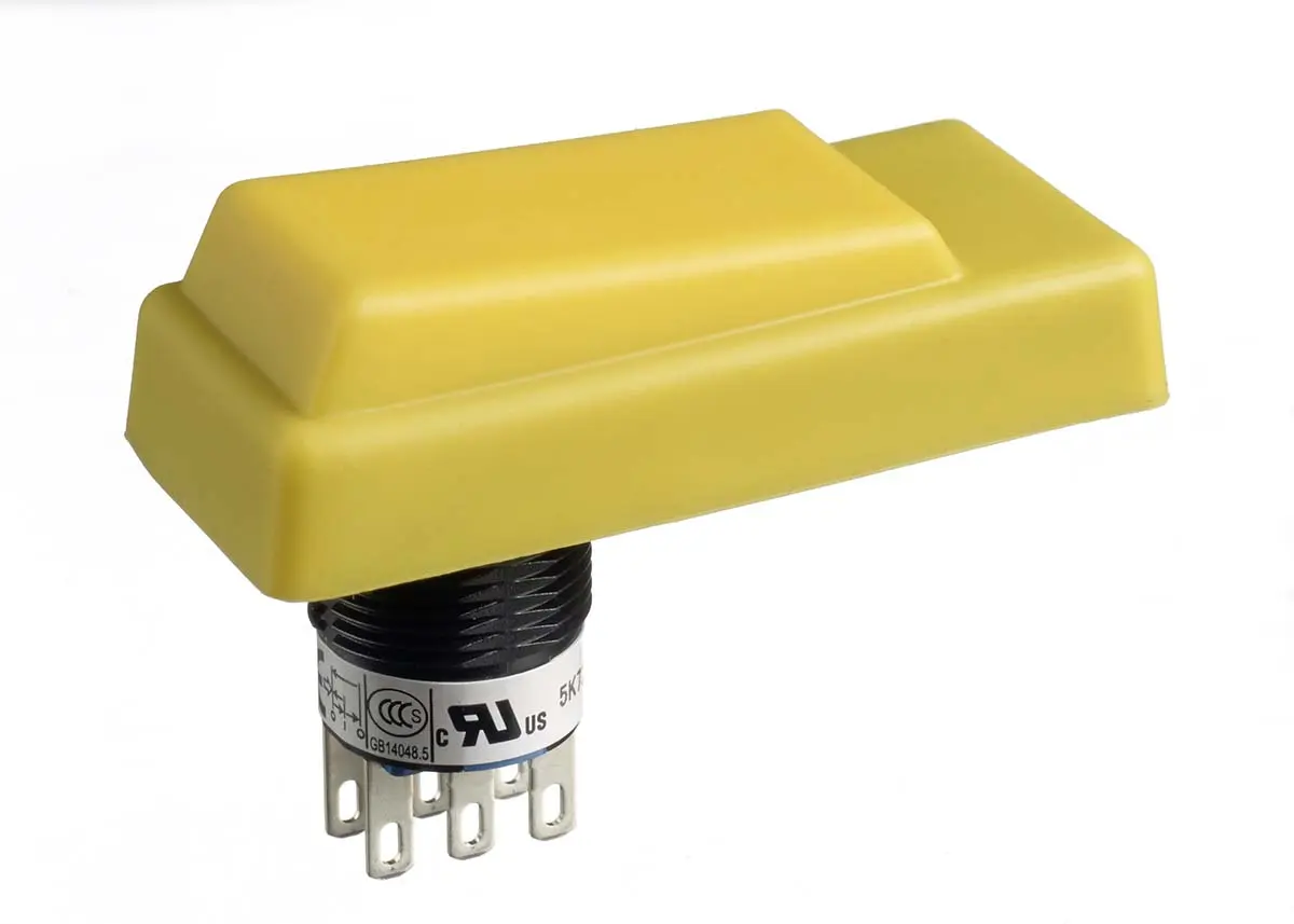 Produktfoto 1 von Idec HE3B Sicherheitsfreigabeschalter, 2-poliger Umschalter, IP40, 3, T. 2.5 mm, B. 25 mm, L. 54 mm