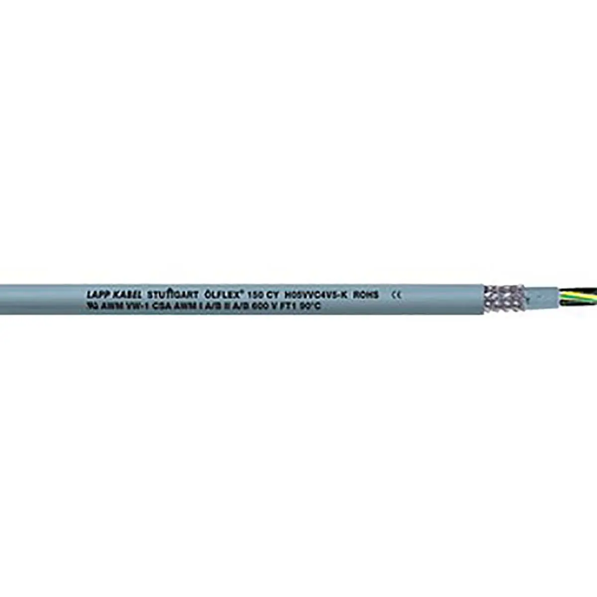 Produktfoto 1 von Lapp CY Steuerkabel, 5-adrig x 1.5 mm² 15 AWG Geschirmt Grau, 50 m, Polyvinylchlorid