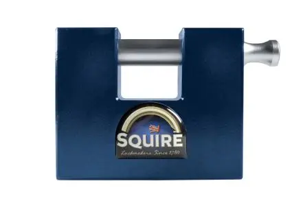 Produktfoto 1 von Squire Stahl Vorhängeschloss Mit Schlüssel Wetterfest Blau, Bügel-Ø 12 mm x 14 mm 8mm