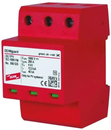 Produktfoto 1 von Dehn DG Überspannungsschutz Modul Arrester Typ 2 40 kA 1000V, DIN-Hutschiene, -40 °C→80 °C