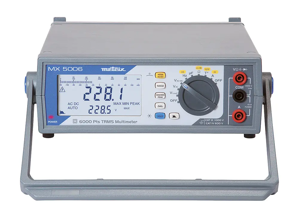 Produktfoto 1 von Metrix MX 5006 Werkbank Digital Multimeter Echteffektivwert, CAT III 1000 V ac / 20 A ac 20 A dc, 60 mΩ