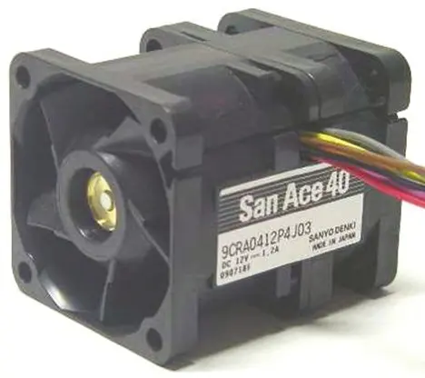 Produktfoto 1 von Sanyo Denki San Ace 9CRA DC-Axiallüfter, Kugellager, 12 V dc / 19.2W, 40 x 40 x 48mm, 11700 rpm, 17500U/min, 55m³/h