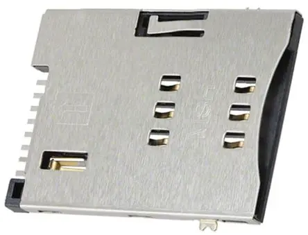 Produktfoto 1 von Molex 47553 Mini-SIM, Gerade Steckverbinder für Speicherkarten Buchse, 6-polig Lot, Raster 1.27 mm, Push-Push