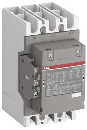 Produktfoto 1 von ABB AF265 Schütz 24 V ac/dc-Spule, 3-polig, 690V ac / 400 A 60 V 132 kW 3 Schließer Motorsteuerung 2-Hilfskontakte