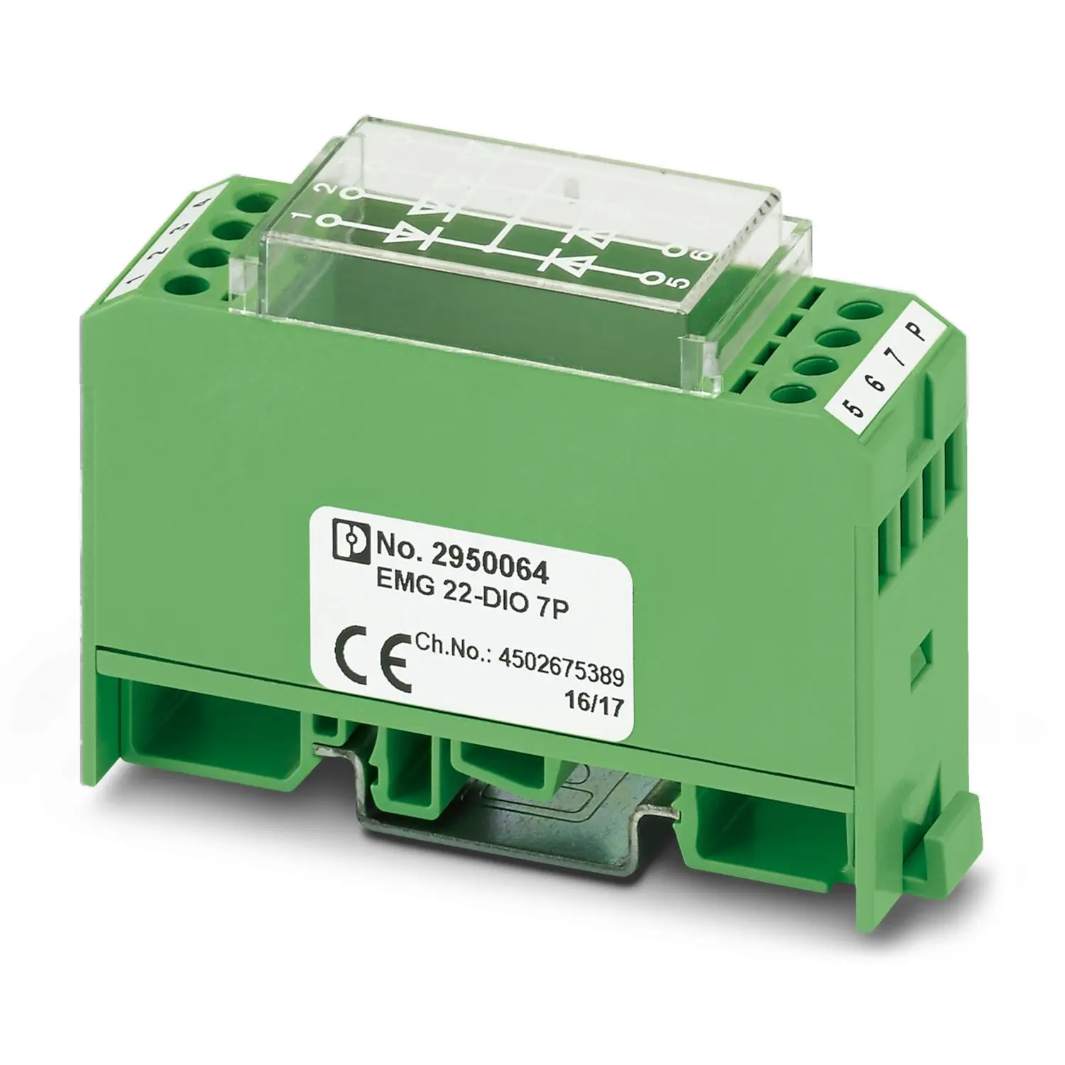Phoenix Contact, Überspannungsschutz, 250 V ac DIN-Hutschiene EMG 22-DIO 7P