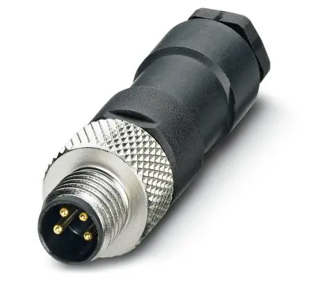 Produktfoto 1 von Phoenix Contact SACC 12 M8 Rundsteckverbinder Stecker 4-polig Stecker 4A Kabel IP67