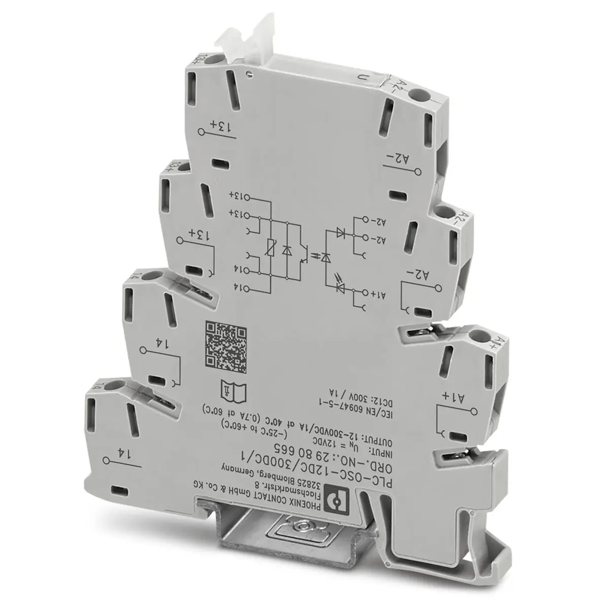 Produktfoto 1 von Phoenix Contact PLC-OSC- 12DC/300DC/1 Halbleiter-Interfacerelais, DIN-Schienen